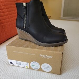 Dr. Scholl's Black Wedge Ankle Boots